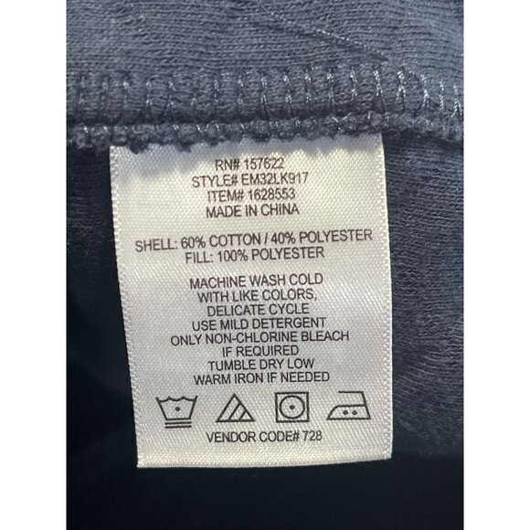 Eddie Bauer Mens Blue Quilted Pullover Sweatshirt Size XXL - Picture 4 of 4